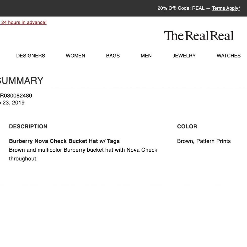 Burberry Nova Check Bucket Hat - Picture 4 of 4